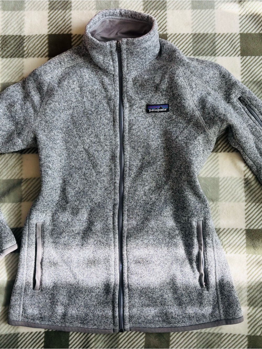 Patagonia Women's Heather Gray Full-Zip Fleece Jacket
